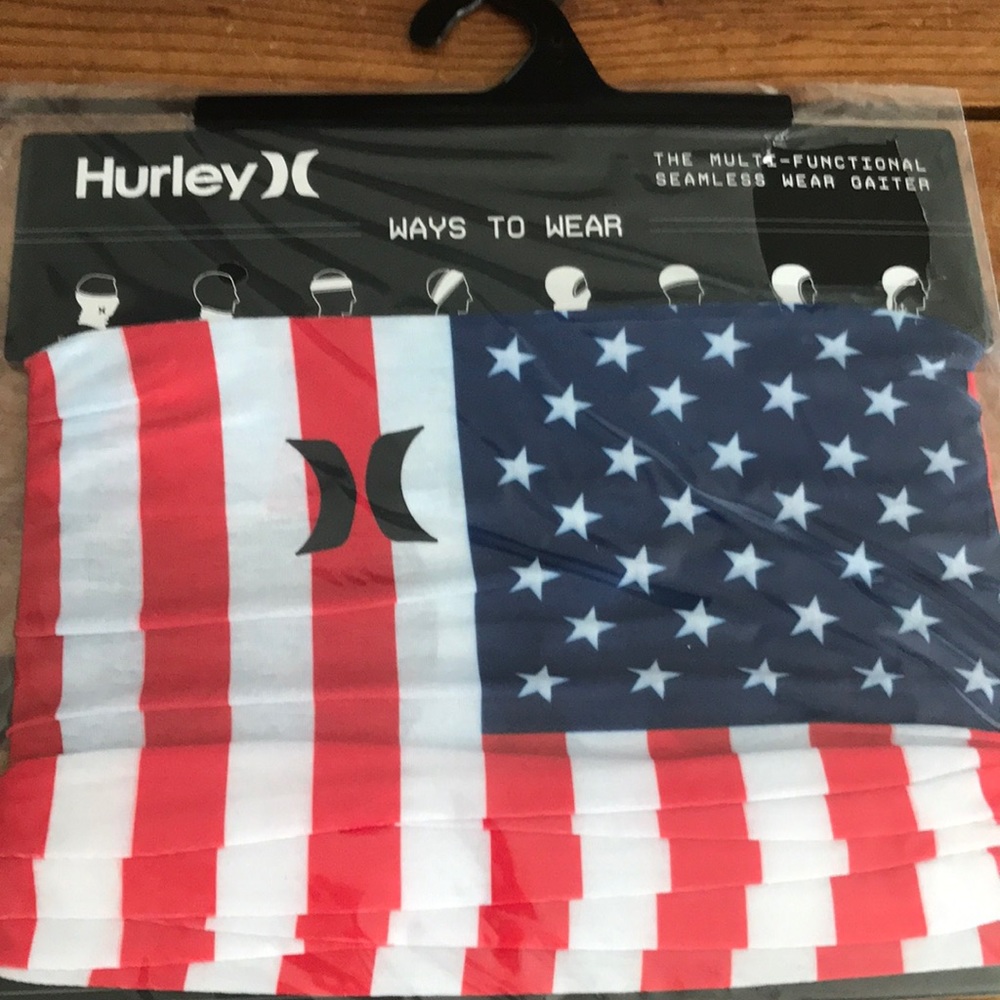 NWT Hurley Flag Multi-Functional Gaiter (mask)